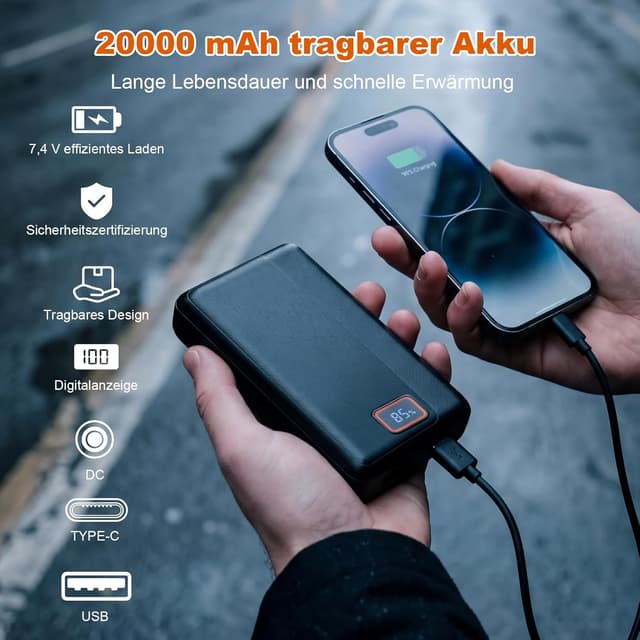 Detalle 2 de Brimekey Heizjacke 20000mAh Akku