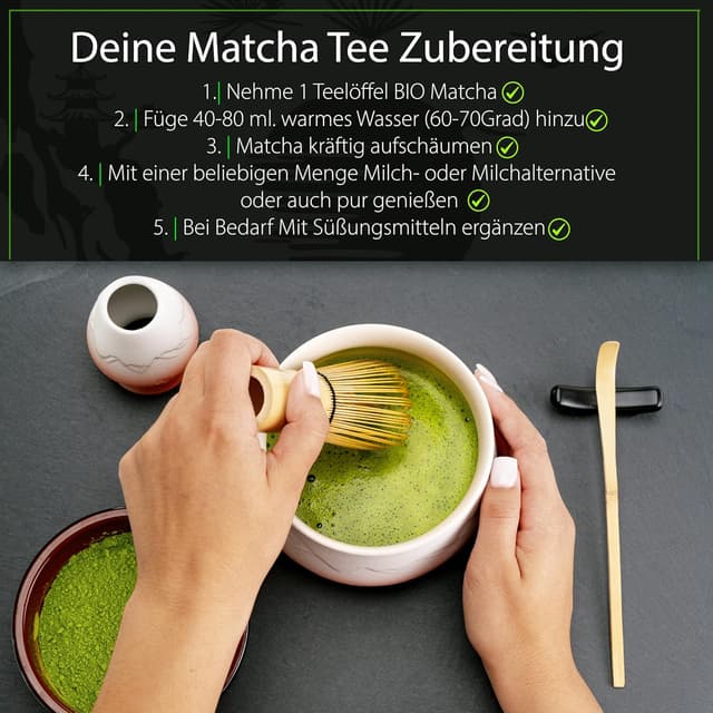 Thumbnail 5 de Matcha Pulver Ceremonial Grade BIO 100g đ”
