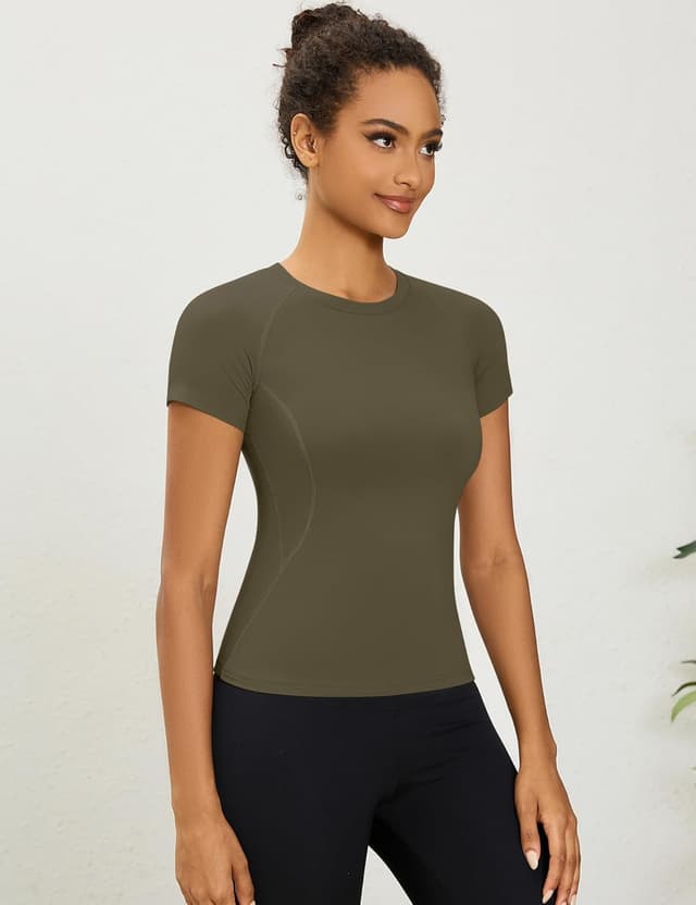 Detalle de Rapbin Women’s Gym Tops workout & yoga T-shirt (short sleeve, quick-dry)