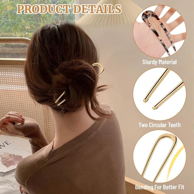 Detalle de Aucuu Pinzas Francesas en U 3 unidades