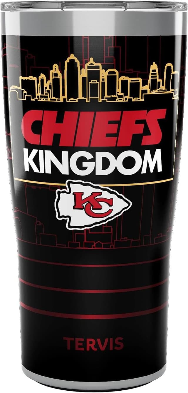 Detalle de Tervis Traveler NFL Kansas City Chiefs Triple-Walled 20oz Insulated Tumbler with Slider Lid