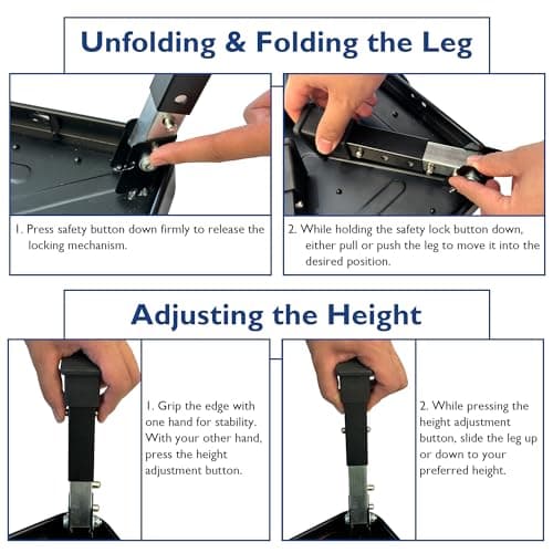 Detalle 2 de BONTEC Taburete Plegable 3 Niveles 🪜, Plataforma Antideslizante