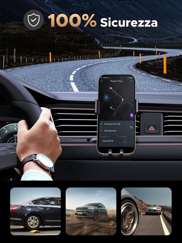 Thumbnail 4 de UGREEN Supporto Auto Gravità in alluminio per smartphone