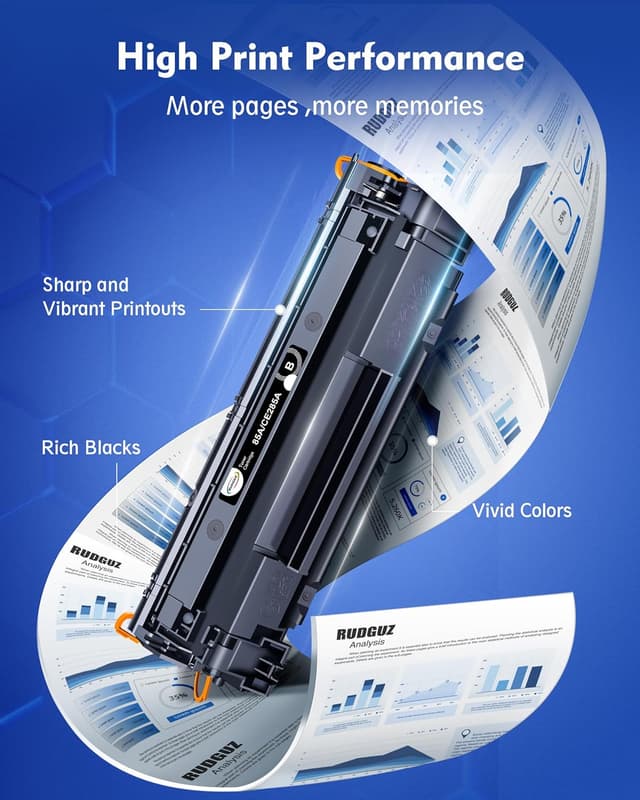 Detalle de RUDGUZ CE285A 85A Toner Schwarz (kompatibel) für HP LaserJet & LaserJet Pro – 1er-Pack