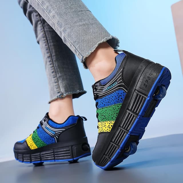 Detalle 2 de HOVERKICKES LED Roller Skate Shoes for Kids with Detachable Wheels (Rechargeable Flashing Sneakers)