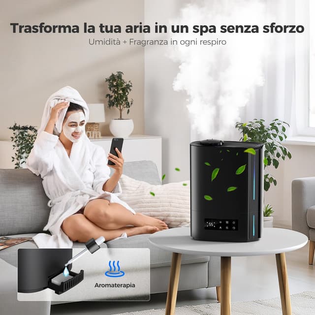 Detalle 2 de AROEVE Umidificatore Ambiente 6L 🌫