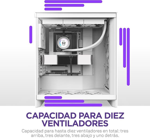 Thumbnail 6 de NZXT H7 Flow 2024 semitorre ATX, blanco
