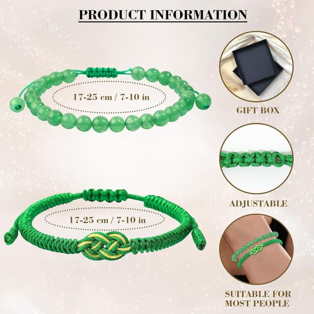 Detalle de Natürlicher grüner Jade Armreif 8 mm