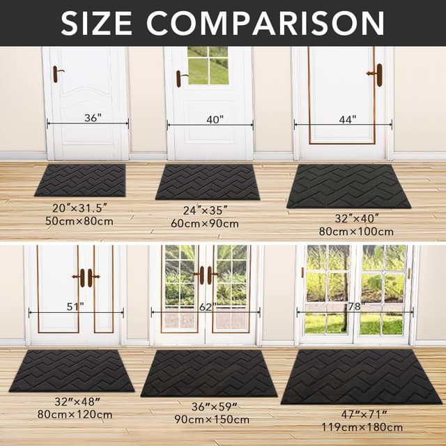 Thumbnail 3 de Biscpro Fußmatte Dunkelgrau 50x80 cm