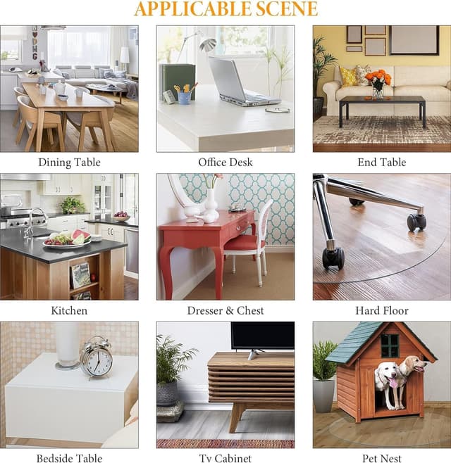 Thumbnail 5 de Deep Dream 1.5mm Clear Desk Cover Protector 38×96 in 🗂