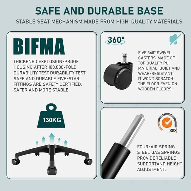 Thumbnail 4 de Durrafy Office Chair Ergonomic 1 mid-back chair 💺