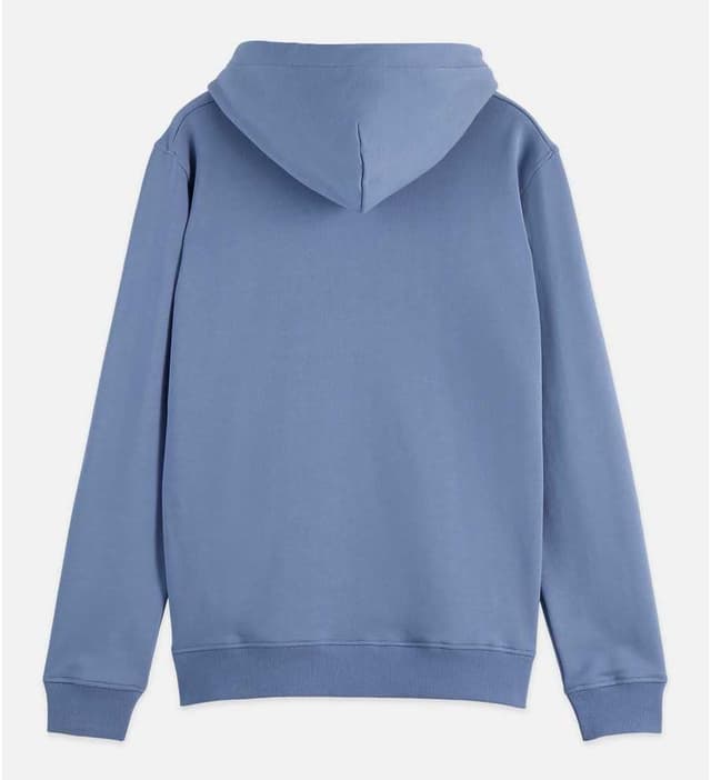 Detalle de Scotch & Soda men’s Essential badge logo hooded sweatshirt (regular fit)