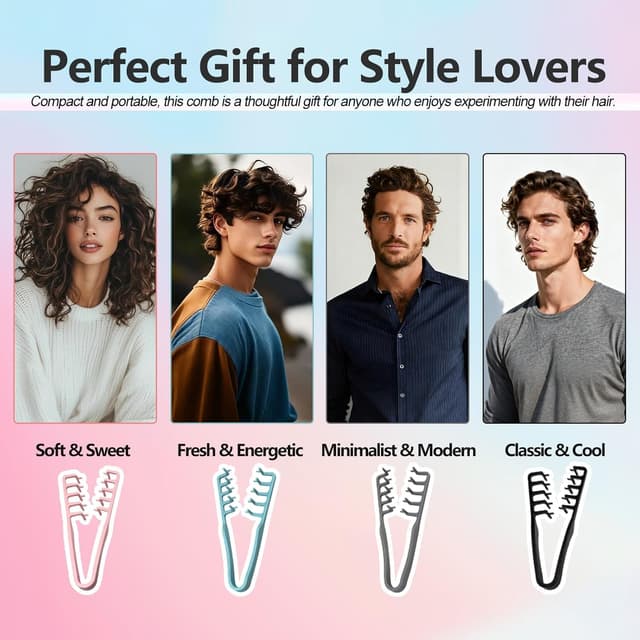 Thumbnail 5 de STRUKURPASTE Lockenkamm Textur Kamm