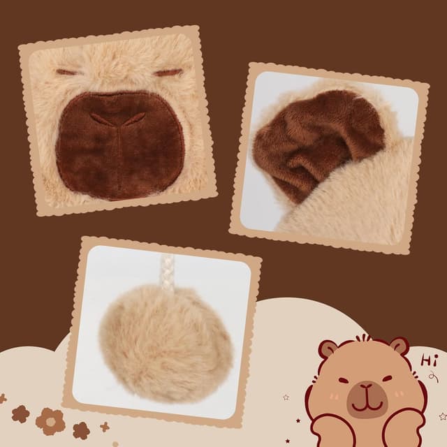 Detalle de Deletoys Animal Hat with Moving Ears, Jumping Pop-Up Plush Cap for Kids