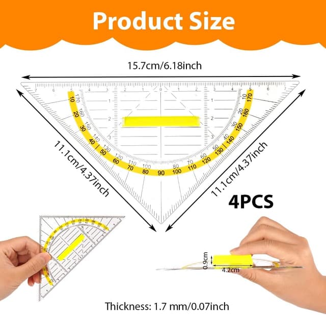 Detalle 2 de Vicloon Équerre géométrique 15,5 cm