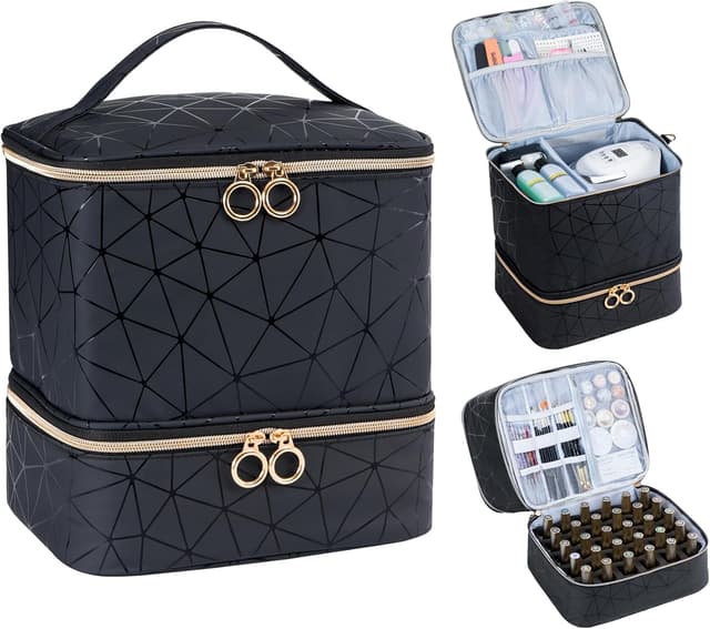 Detalle de Uross Nail Polish Organizer Bag 30-bottle