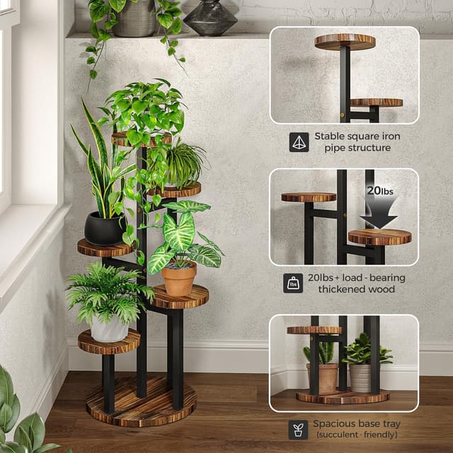 Detalle de Bamworld 5 Tier Plant Stand corner shelf