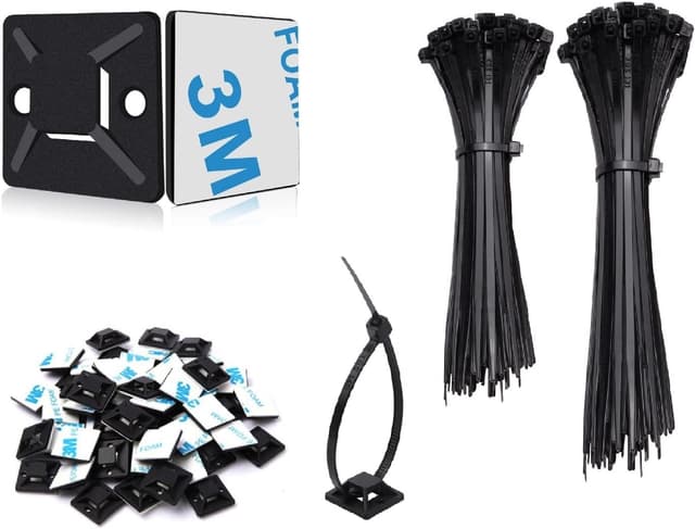 Detalle de SZXULI Kabelbinder 200 Stück Schwarz 120/150mm