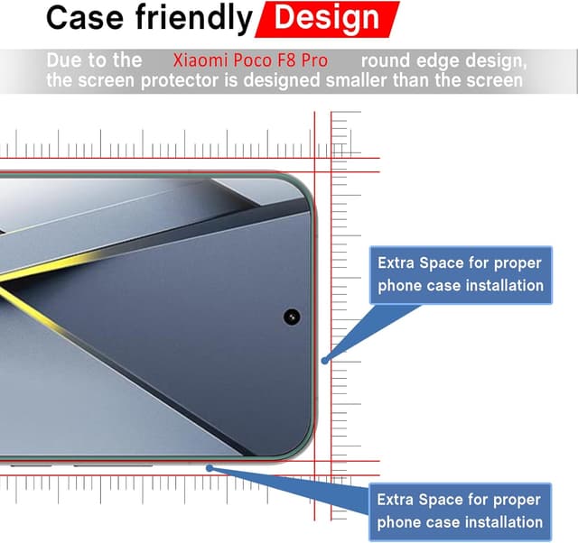 Thumbnail 6 de AOKUMA Verre trempé pour Xiaomi Poco F8 Pro (lot de 2) – protection écran 0,26 mm, 9H, haute définition