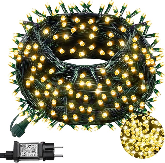 Imagen de POIFL Luces Navidad 20 metros 200 LED blanco cálido en OfertitasTOP