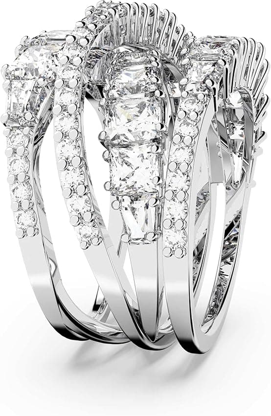 Detalle de Swarovski Twist Wrap anillo blanco Talla mixas 1 unidad