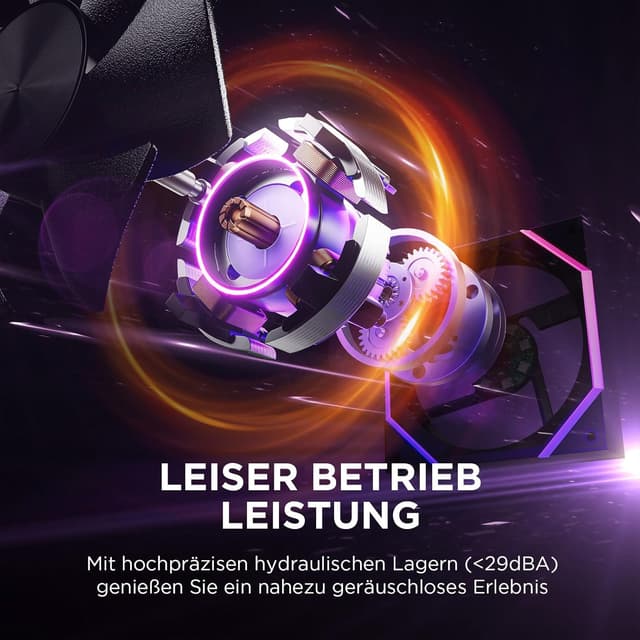 Detalle 2 de AsiaHorse Nyota RGB Gehäuselüfter 120 mm (3er-Set) – ARGB 5V 3-Pin & PWM 12V 4-Pin