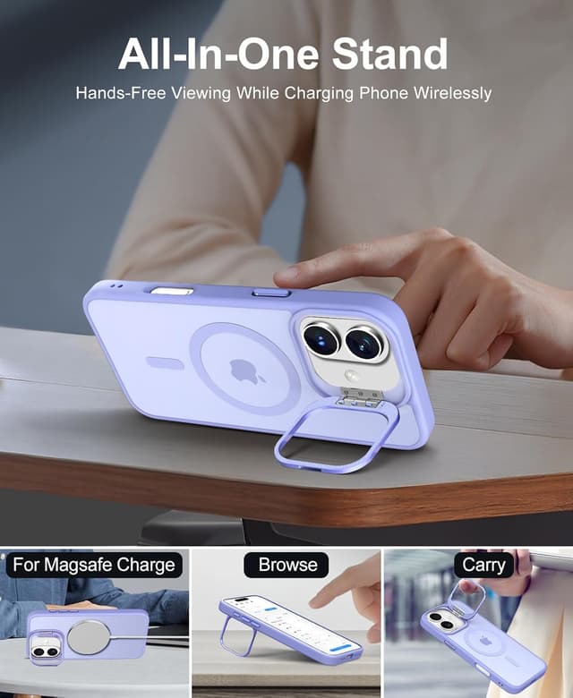 Thumbnail 3 de Beeasy Funda iPhone 16 Antigolpes y Soporte Magnético 🛡