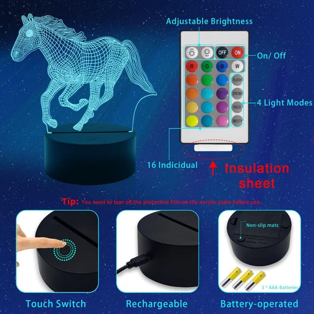 Thumbnail 5 de Gemi Lampada Cavallo 16 colori