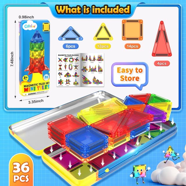Thumbnail 2 de Magnetic Tiles Set 3–8 Years Old Toys 🧩