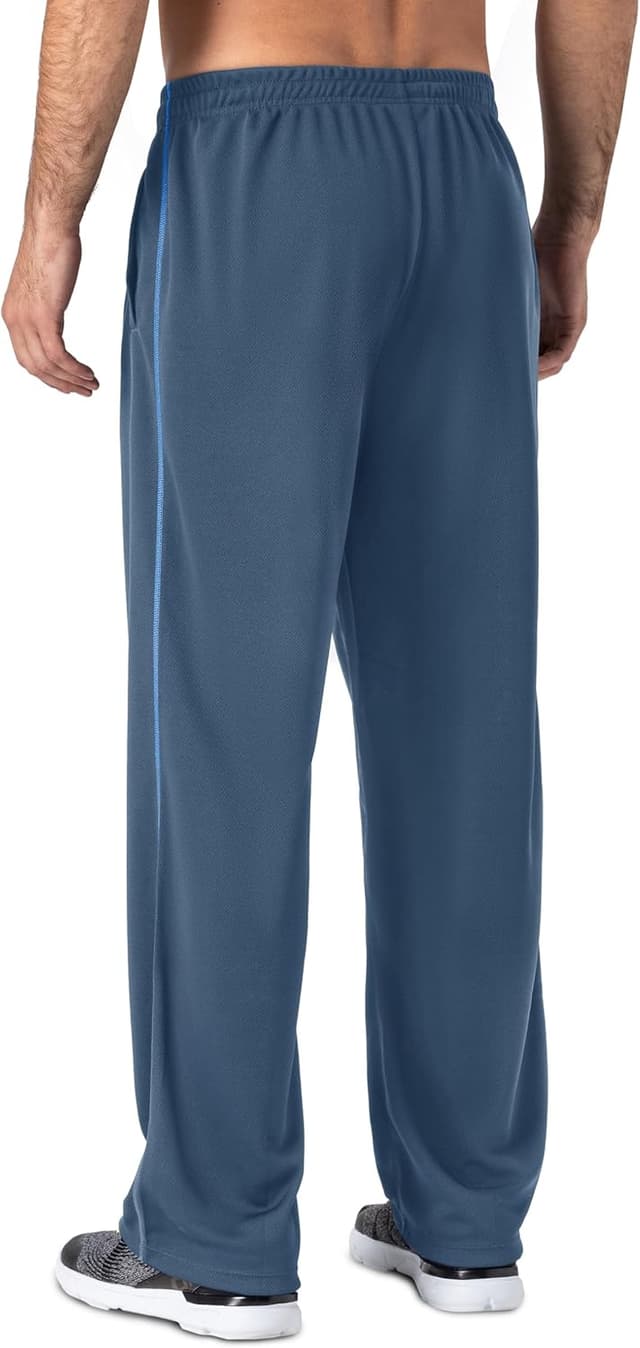 Detalle de EKLENTSON men’s mesh jogging tracksuit bottoms with zipper pockets