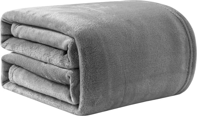 Detalle de Good Nite Plaid Coperta in Pile Singolo 150x200 cm grigio