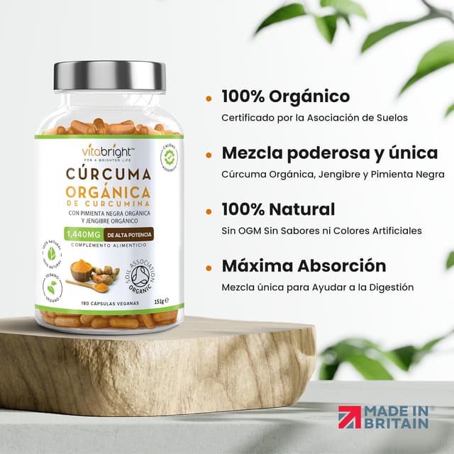 Thumbnail 2 de VitaBright Curcuma con Jengibre y Pimienta Negra 🧡