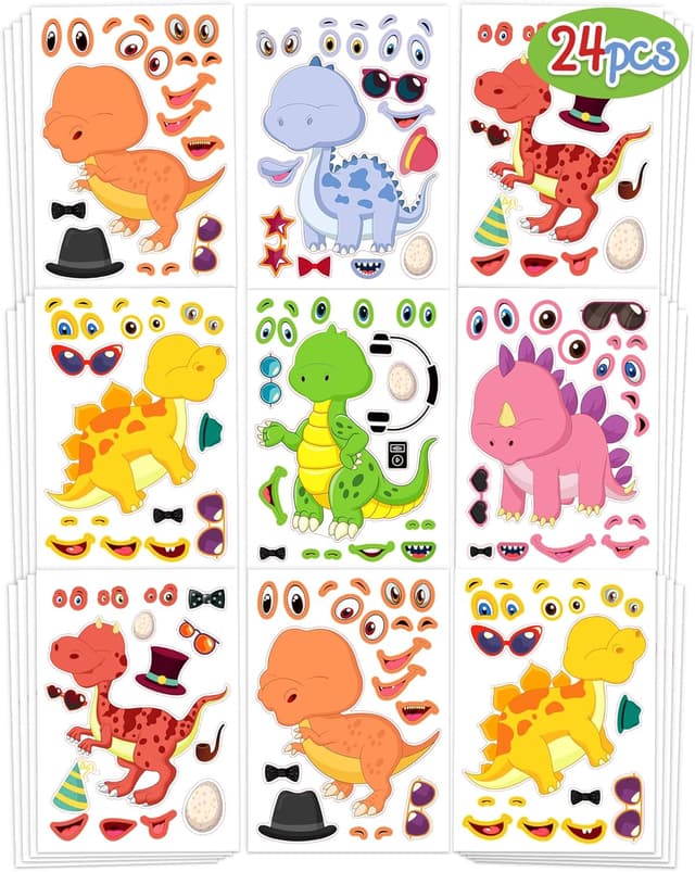 Imagen de Make Your Own Dinosaur Sticker Sheets 24-Pack en OfertitasTOP