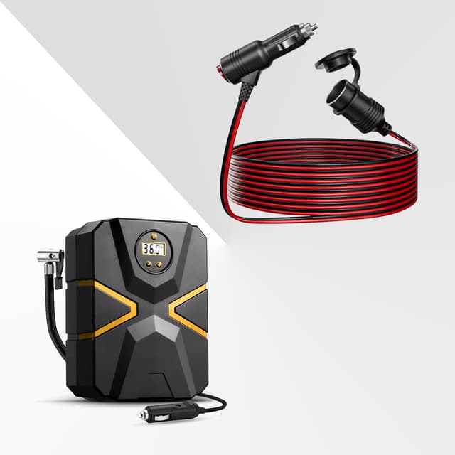 Detalle de 12V Zigarettenanzünder Verlängerungskabel mit Schalter – Kfz Adapter Stecker auf Buchse