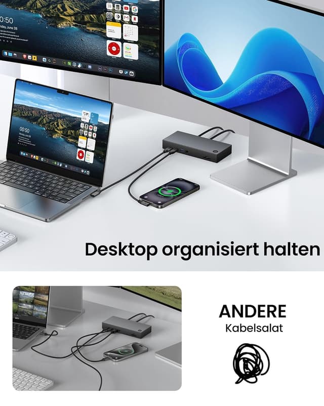 Thumbnail 6 de Silkland USB4 V2.0 Kabel (90 Grad) 80 Gbps für Thunderbolt 5/4/3, 2 m – mit Bandwidth Boost, 240 W PD3.1