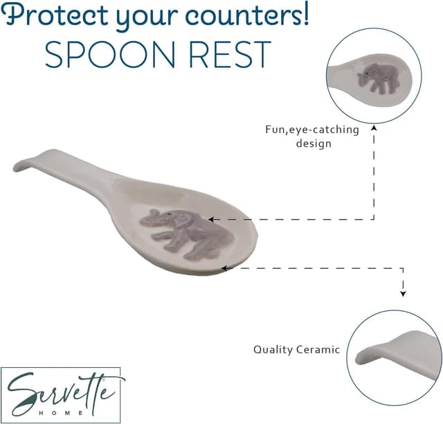 Thumbnail 1 de Repose-cuillère céramique éléphant 🍲