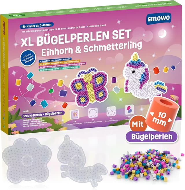 Thumbnail 6 de Smowo 10mm Bügelperlen-Set mit Prinzessin & Cupcake Steckplatten (Kreativset für Kinder ab 3 Jahren)