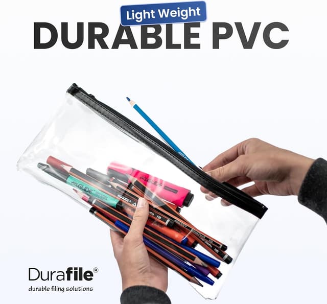 Detalle de Clear Durafile pencil case pack of 12