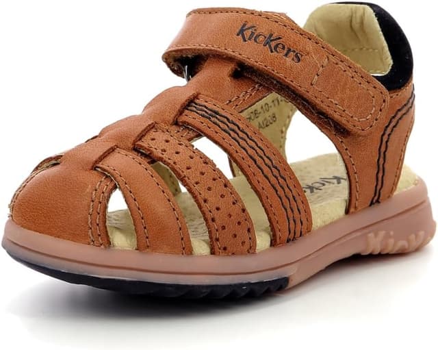 Thumbnail 6 de Kickers Platinium Sandales Garçon en cuir, confort et maintien par scratch
