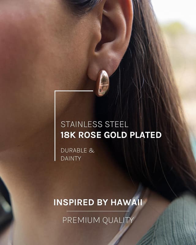 Thumbnail 2 de PURELEI Orecchini Drop acciaio dorato 18K