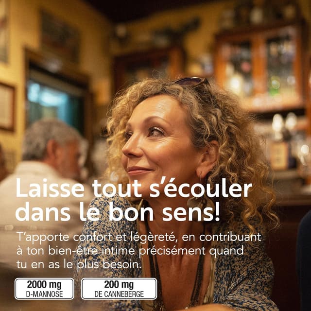 Detalle de PiùLife D-Mannose Cystite Femme 2000 mg avec canneberge et probiotiques – 45 comprimés