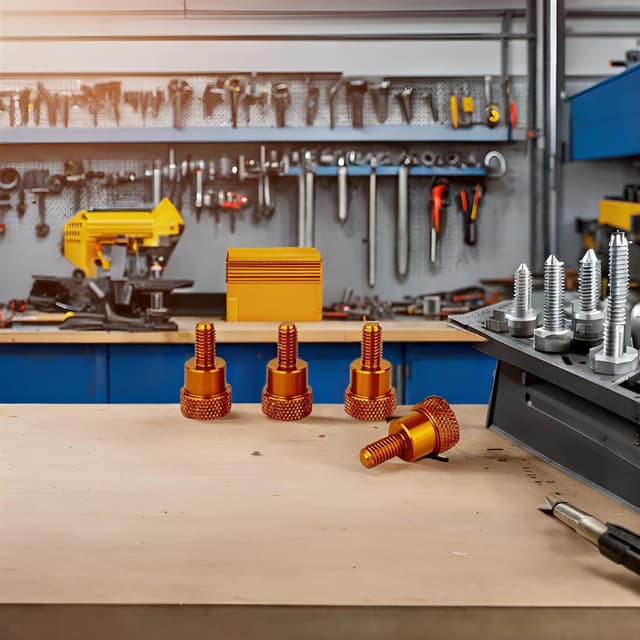 Thumbnail 3 de PrecisionGeek M6×10mm Orange Knurled Thumb Screws