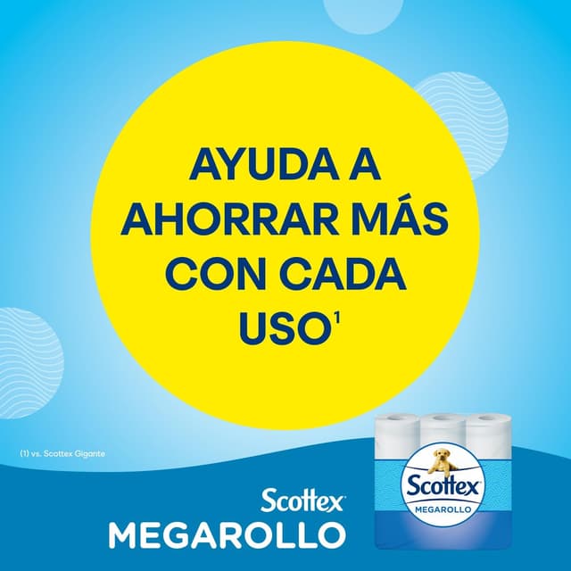 Detalle 1 de Scottex Megarollo papel higiénico 48 rollos (equiv. 96) 🧻