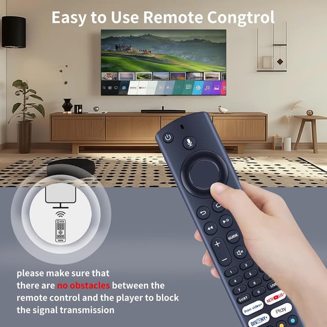 Detalle de TCNOUMT CT-8565 Voice Remote Control (with mic) for Toshiba Smart 4K Ultra TVs