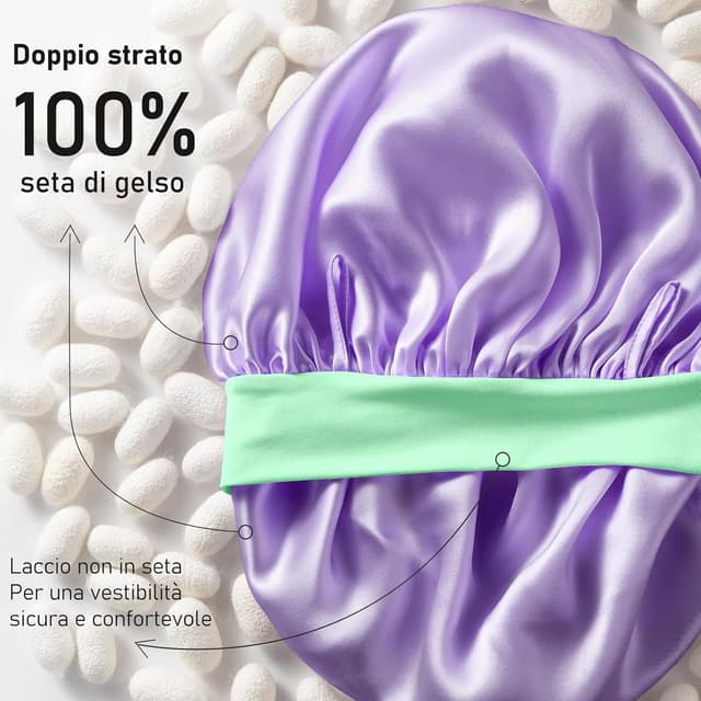 Thumbnail 3 de LitBear Cuffia Seta 22 Momme per Notte