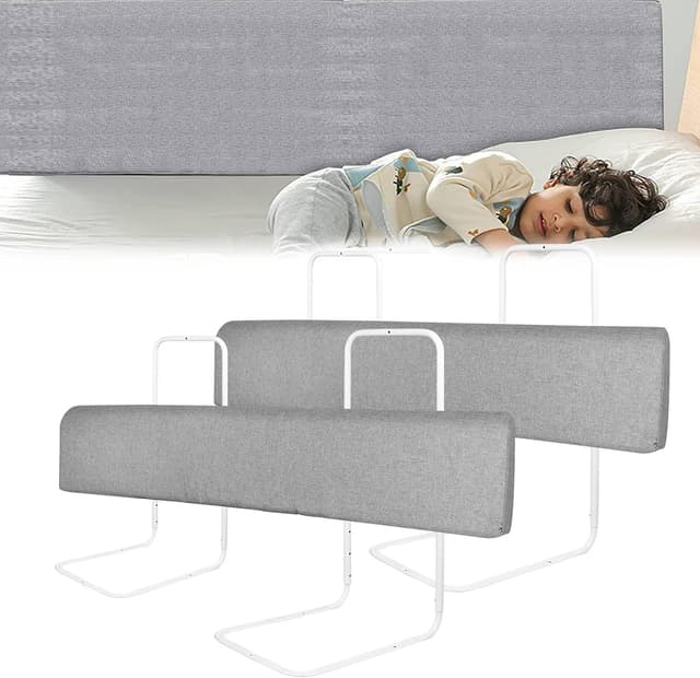 Detalle de LZQ LZQ Bettgitter Grau 150 cm