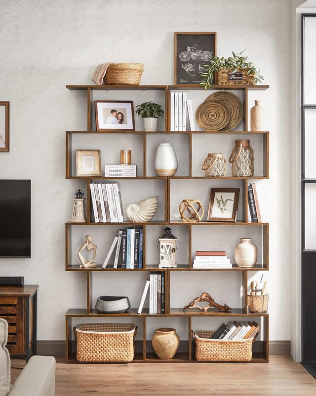 Detalle de VASAGLE 6-Tier bookcase 24 x 70 x 191.6 cm