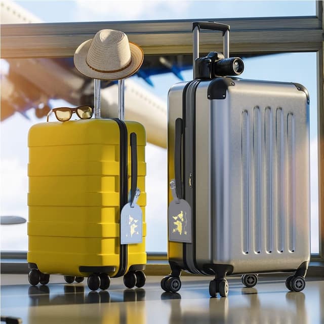 Thumbnail 6 de flintronic Étiquettes de bagages 2 pièces cuir