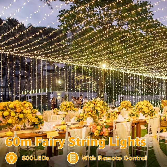 Detalle 2 de Ollny Christmas tree lights 600 LEDs 60m