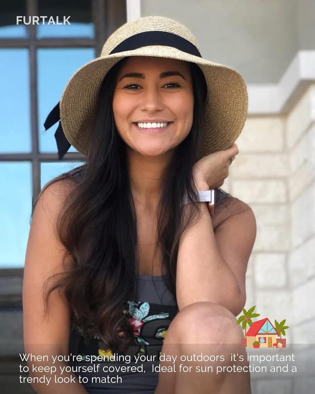 Thumbnail 3 de FURTALK Beach Straw Hat 55–59 cm 👒